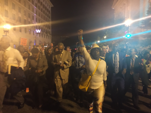 Congressmen and women march to White House with protestors on July 7, 2016